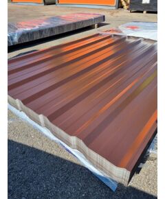 Metāla segums T18 E trapecveida, 0,40mm 2500x1185mm PS RAL8017 Brūns