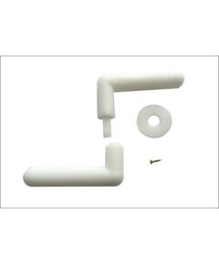 Siltumnīcas rokturis, plastmasas, balts