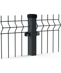 Paneļu žogs 3D 2,5x1,73 m (200x50mm), d-4, ZN+RAL7016 (pelēks)