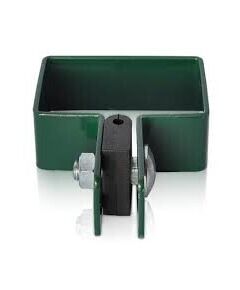 Paneļu žoga stiprinājums nobeiguma 60x40mm, ZN+RAL6005 (zaļš)