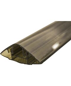 Universāls savienojuma profils 4-10 mm CLICK sistēmas (saspraužams) polikarbonāta loksnēm, Bronza