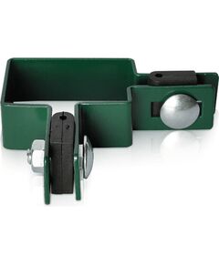 Paneļu žoga stiprinājums stūra 60x40mm, ZN+RAL6005 (zaļš)