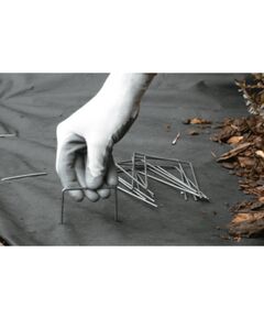 U veida metāla naglas agroplēves stiprināšanai 15x7,5x15cm (10 gab/iepak)