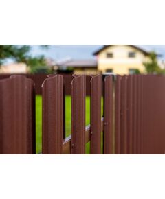 Profilēta metāla žoga štaketas Polo PMx2 RAL8017 (Brūna) 1500mm