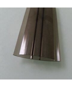 Savienojuma profils polikarbonāta loksnēm PC-H 8-10 mm, Bronza 4000 mm