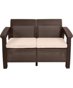Dubultdīvāns KETER CORFU LOVE SEAT brūns