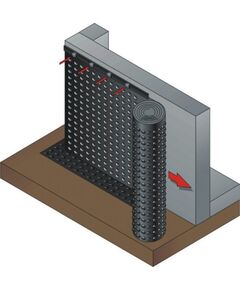 Geomembrane StarkeDach Drain Confol Beta 400, 1x20m;