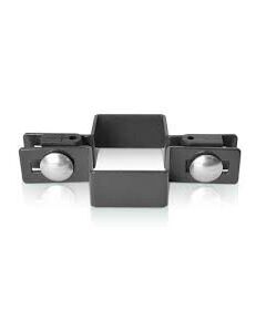 Paneļu žoga stiprinājums abpusējs 60x40mm, ZN+RAL7016 (pelēks)