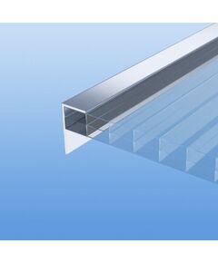 Алюминиевый торцевой профиль для листов поликарбоната ALU-F 10мм 6,32м