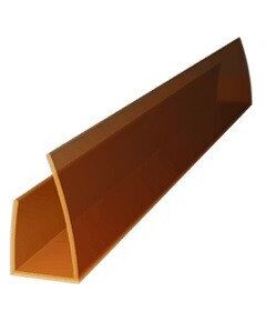 Nobeiguma profils polikarbonāta loksnēm PC-U 8-10 mm, Bronza 2,1m