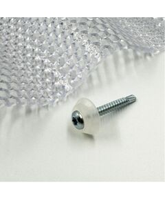 Stiprinājuma skrūves metālam ar starpliku (caurspīdīgu) MK PC DIAMONDS 5x40mm, 50 gab/iepak.