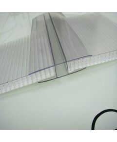 Соединительный профиль PC-H для 4-6 мм поликарбонатных листов, прозрачный 6m