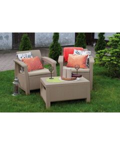 KETER CORFU WEEKEND mēbeļu komplekts, kapučīno