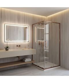 Rea Sanitary Kabina prysznicowa Rea City 90x90 Miedź Szczotkowana