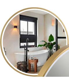 Rea Sanitary LUSTRO ŚCIENNE LED 100cm MMJ Złote Szczotkowane