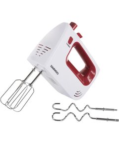 Daewoo Ручной миксер Daewoo DHM 122R, 5 скоростей, функция Turbo, мощность 300W, белый/красный
