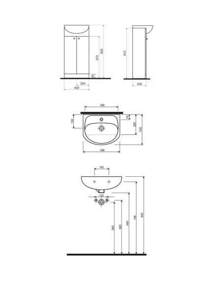 Kolo SOLO Izlietnes skapītis ar izlietni 40 cm - gab., 2 image