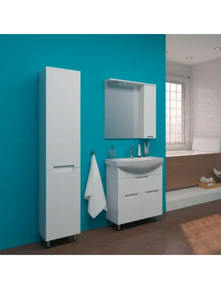 Vannas istabas skapītis ar spoguli Akvarodos QUADRO 60cm,195882, 4 image