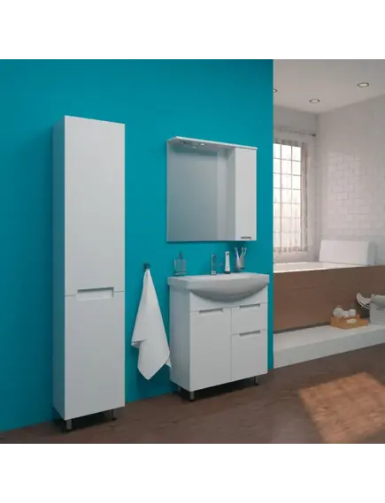 Vannas istabas skapītis ar spoguli Akvarodos QUADRO 70cm, 195883, 4 image