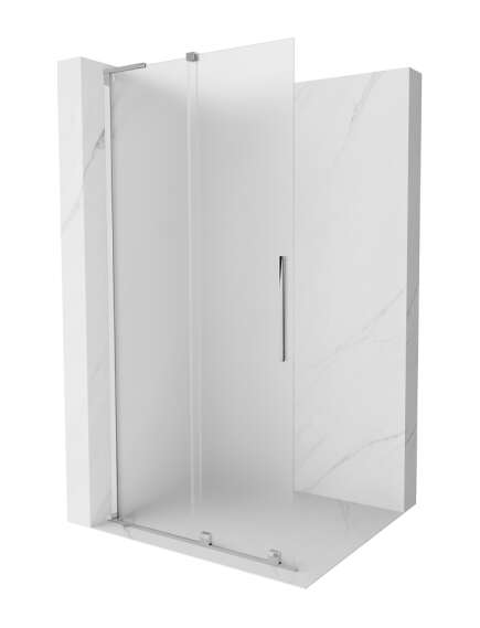 Mexen Velar L ścianka prysznicowa rozsuwana Walk-in 110 x 200 cm, szron 8 mm, chrom - 871-110-003-33-01