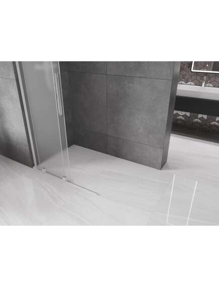 Mexen Velar L ścianka prysznicowa rozsuwana Walk-in 110 x 200 cm, szron 8 mm, chrom - 871-110-003-33-01, 5 image