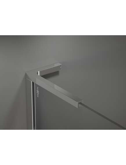 Mexen Kioto+ L ścianka prysznicowa z półką Walk-in 80 x 200 cm, czarny wzór, chrom - 800-080-123-01-77, изображение 5