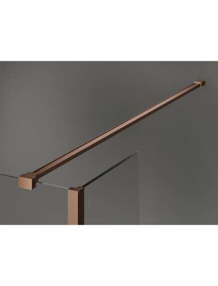 Mexen Kioto ścianka prysznicowa wolnostojąca 140 x 30 x 30 cm, czarny wzór, miedź szczotkowana - 800-140-030-222-65-70-030, изображение 5