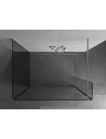 Mexen Kioto ścianka prysznicowa Walk-in 135 x 100 x 40 cm, transparent, nikiel szczotkowany - 800-135-100-221-97-00-040, изображение 4