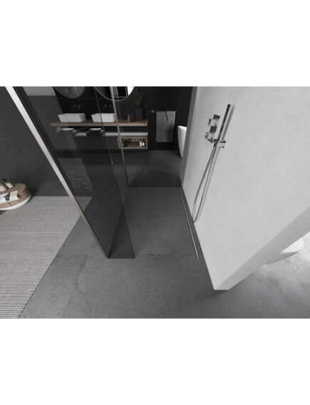 Mexen Kioto ścianka prysznicowa Walk-in 135 x 100 x 40 cm, transparent, nikiel szczotkowany - 800-135-100-221-97-00-040, изображение 3