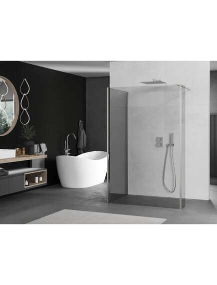 Mexen Kioto ścianka prysznicowa Walk-in 135 x 100 x 40 cm, transparent, nikiel szczotkowany - 800-135-100-221-97-00-040, изображение 2