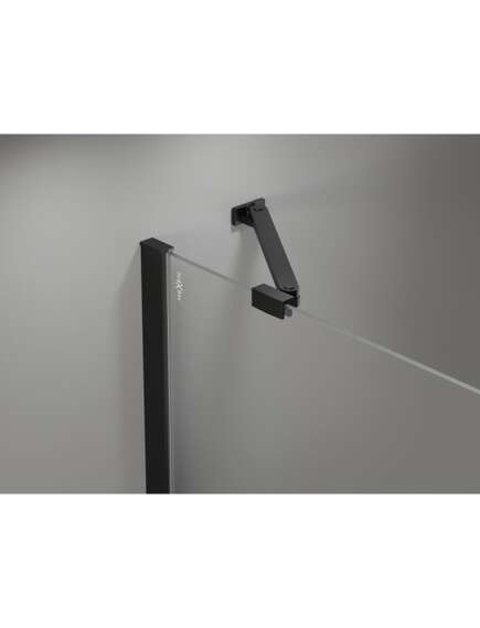 Mexen Mist Duo kabina prysznicowa uchylna 115 x 100 cm, czarna kratka, czarna - 8A4-115L-100P-70-77, изображение 2