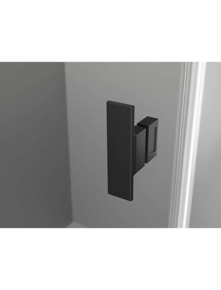 Mexen Mist Duo kabina prysznicowa uchylna 115 x 100 cm, czarna kratka, czarna - 8A4-115L-100P-70-77, изображение 3