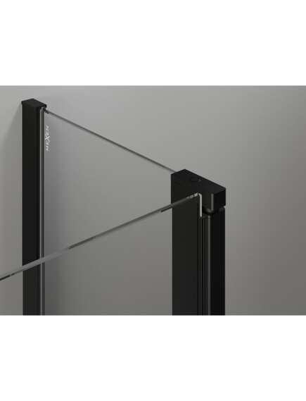 Mexen Mist Duo kabina prysznicowa uchylna 115 x 100 cm, czarna kratka, czarna - 8A4-115L-100P-70-77, изображение 4