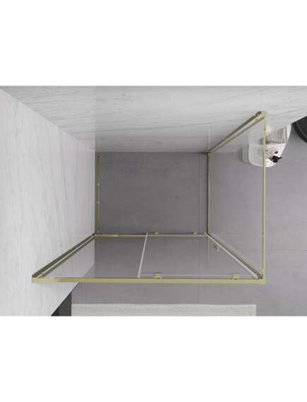 Mexen Exo kabina prysznicowa rozsuwana 130 x 100 cm, transparent, złota - 8151-130-100-50-00, 5 image