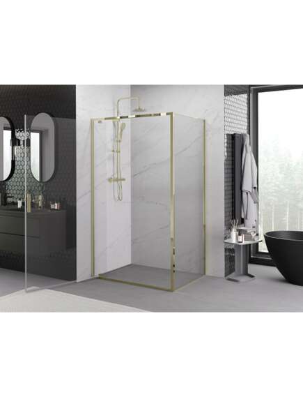 Mexen Exo kabina prysznicowa uchylna 90 x 70 cm, transparent, złota - 8181-090-070-50-00, изображение 3