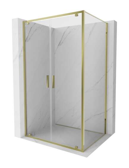 Mexen Exo kabina prysznicowa uchylna 70 x 95 cm, transparent, złota - 8182-070-095-50-00
