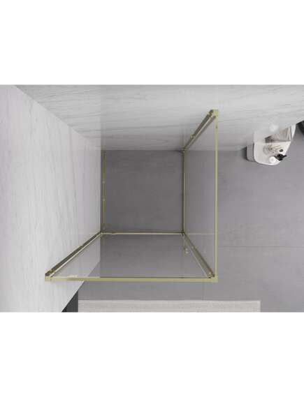 Mexen Exo kabina prysznicowa uchylna 70 x 70 cm, transparent, złota - 8181-070-070-50-00, 5 image