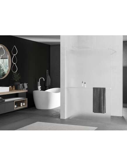 Mexen Kioto+ ścianka prysznicowa z półką Walk-in 80 x 200 cm, szron, biała - 800-080-121-20-30, изображение 2