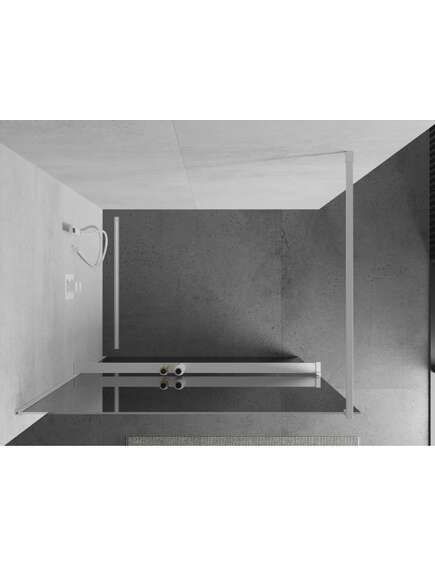 Mexen Kioto+ ścianka prysznicowa z półką Walk-in 80 x 200 cm, lustro, biała - 800-080-121-20-50, изображение 4