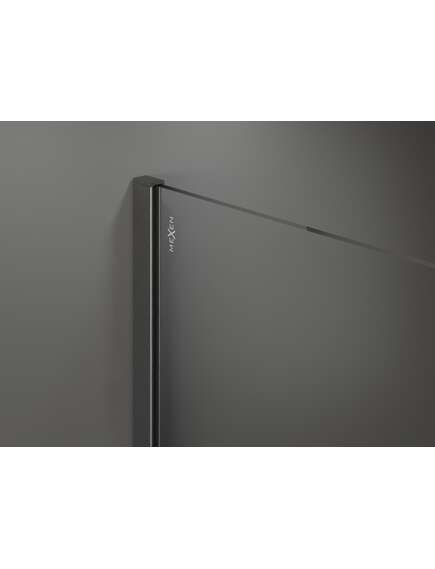 Mexen Kioto+ ścianka prysznicowa z półką Walk-in 90 x 200 cm, biały wzór, gun gray szczotkowany - 800-090-121-66-85, изображение 5