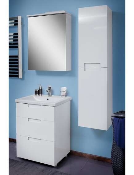 Sanservis Vannas istabas skapis Trio-60 ar izlietni Como-60, 2 image