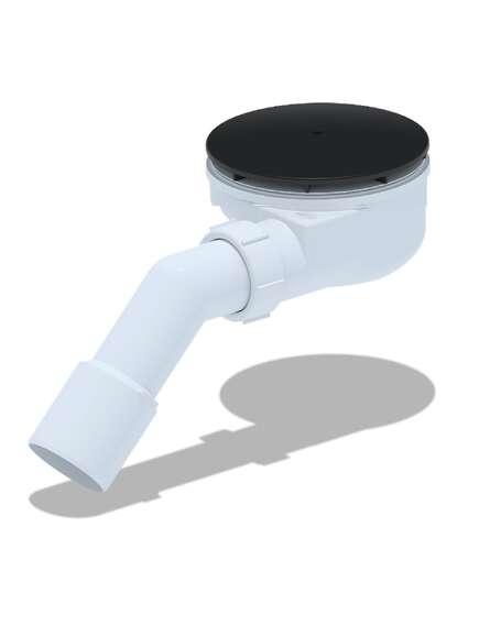 Ani Plast Sifons paliktnim 1 1/2-90 h=53, "Black"