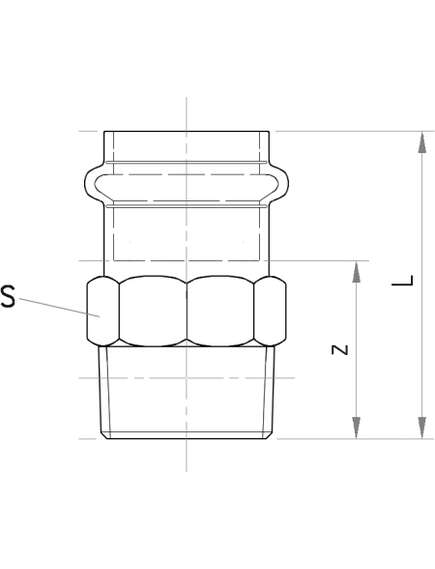 Ibp Conex B Press pārejas nipelis 18x1/2" ā - gab., изображение 2