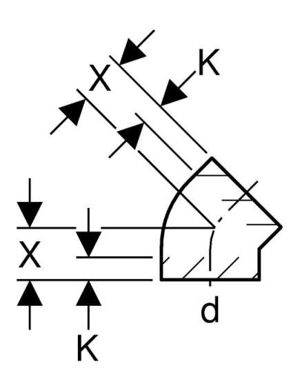 Geberit HDPE līkums 45° D75 - gab., 2 image