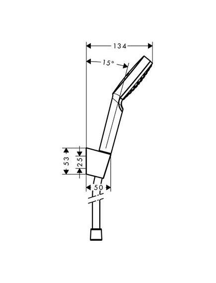 Hansgrohe Crometta 1jet komplekts ar turētaju, 1.60m pievads - gab., изображение 2