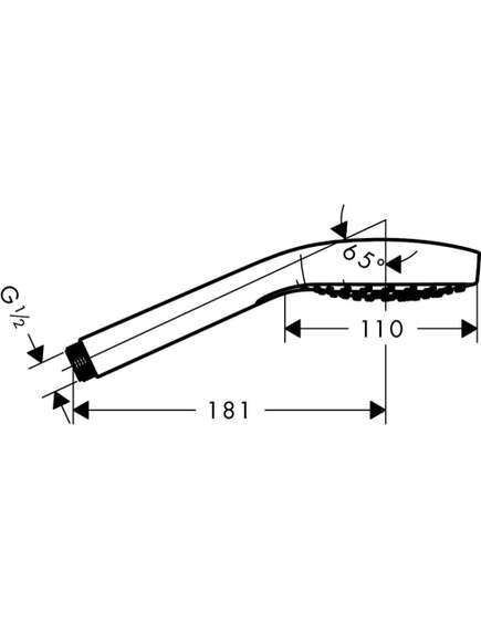 Hansgrohe Croma Select E Vario rokas dušas klausle, balts/hroms - gab., изображение 2