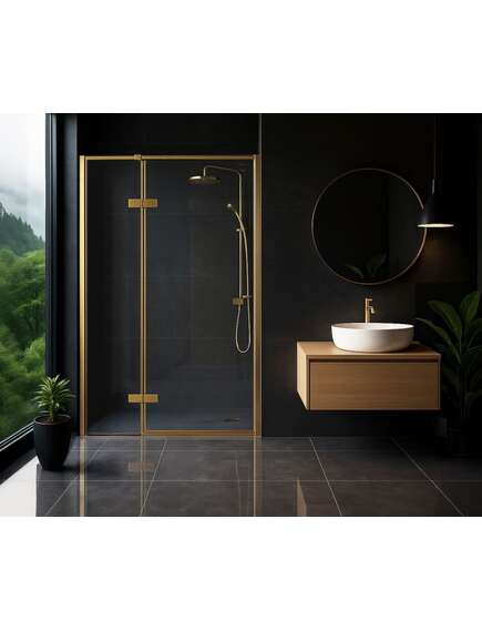 Rea Sanitary Drzwi prysznicowe Rea Atlas 90 Złote Szczotkowane, изображение 2