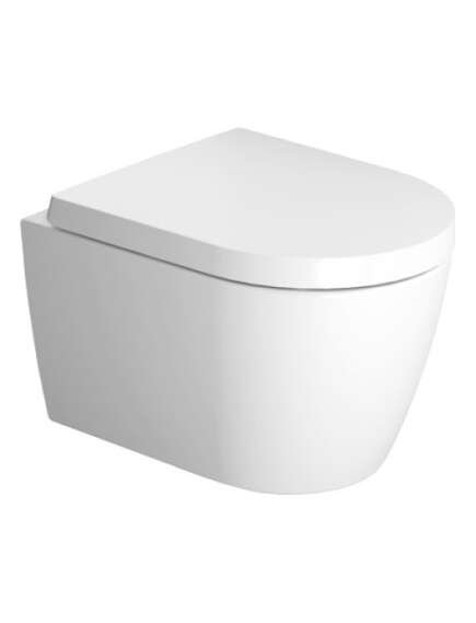 Duravit pods ar QR/SC vāku ME by Starck Compact Rimless, stiprināms pie sienas, 370x480 mm, Durafix, balts