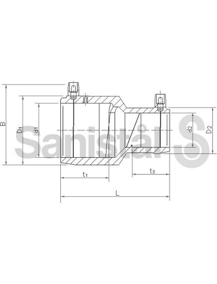 Glynwed EM redukcijas uzmava 110x90 MR - gab., 2 image