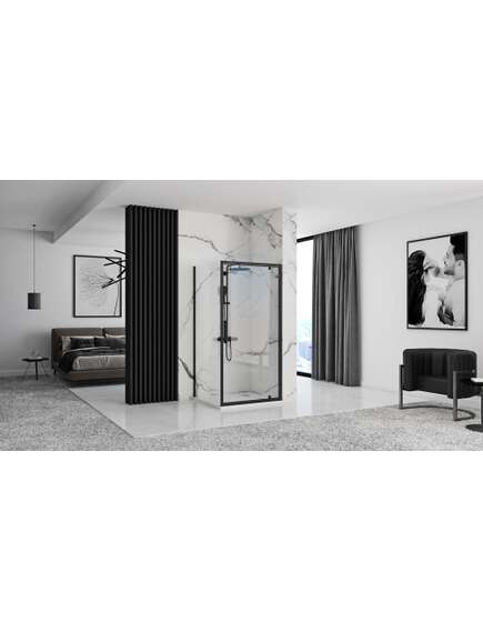 Rea Sanitary Kabina Prysznicowa Narożna Rea Rapid Swing Black, 5 image